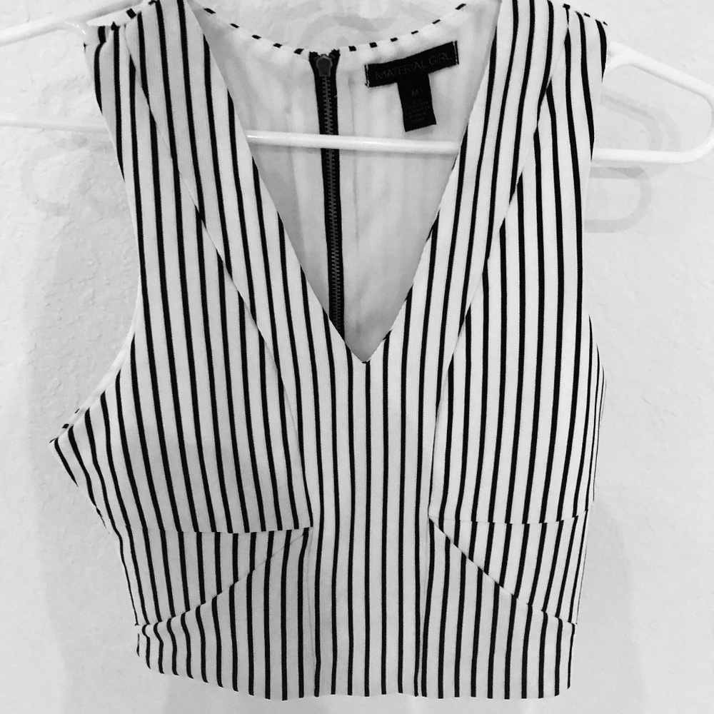 Material Girl Striped Crop Top *GREAT QUALITY